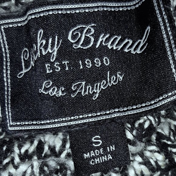 Lucky Brand Long Chunky Knit Button Up Coatigan Coat Sweater Small Stretch - Picture 9 of 9